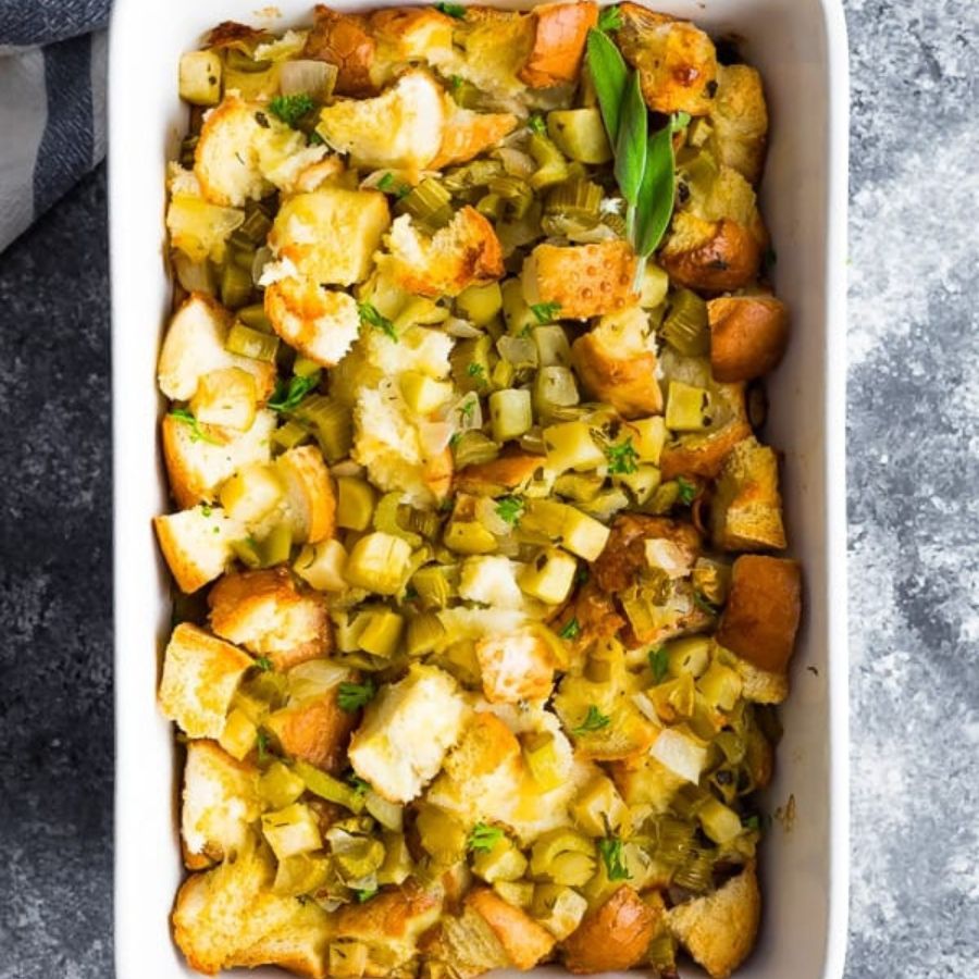 Apple herb stuffing recipe side dish